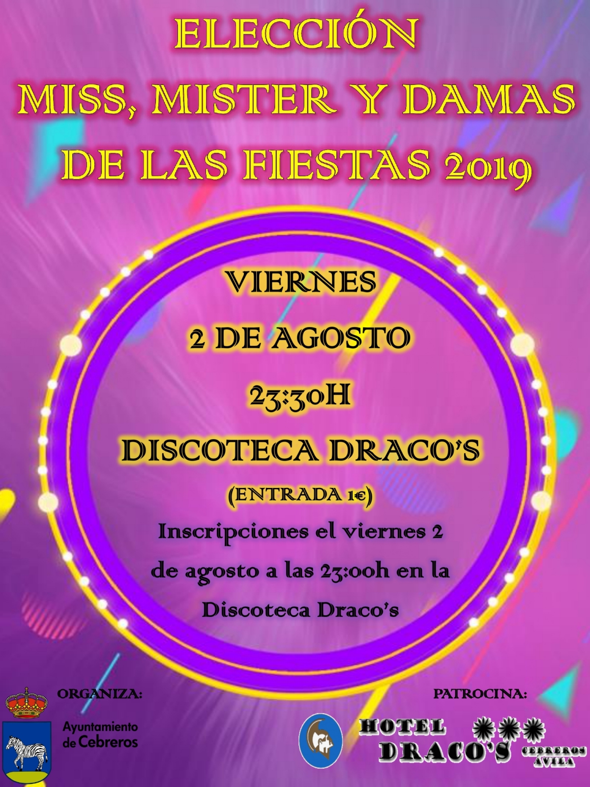 ELECCIÓN MISS, MÍSTER Y DAMAS DE LAS FIESTAS 2019