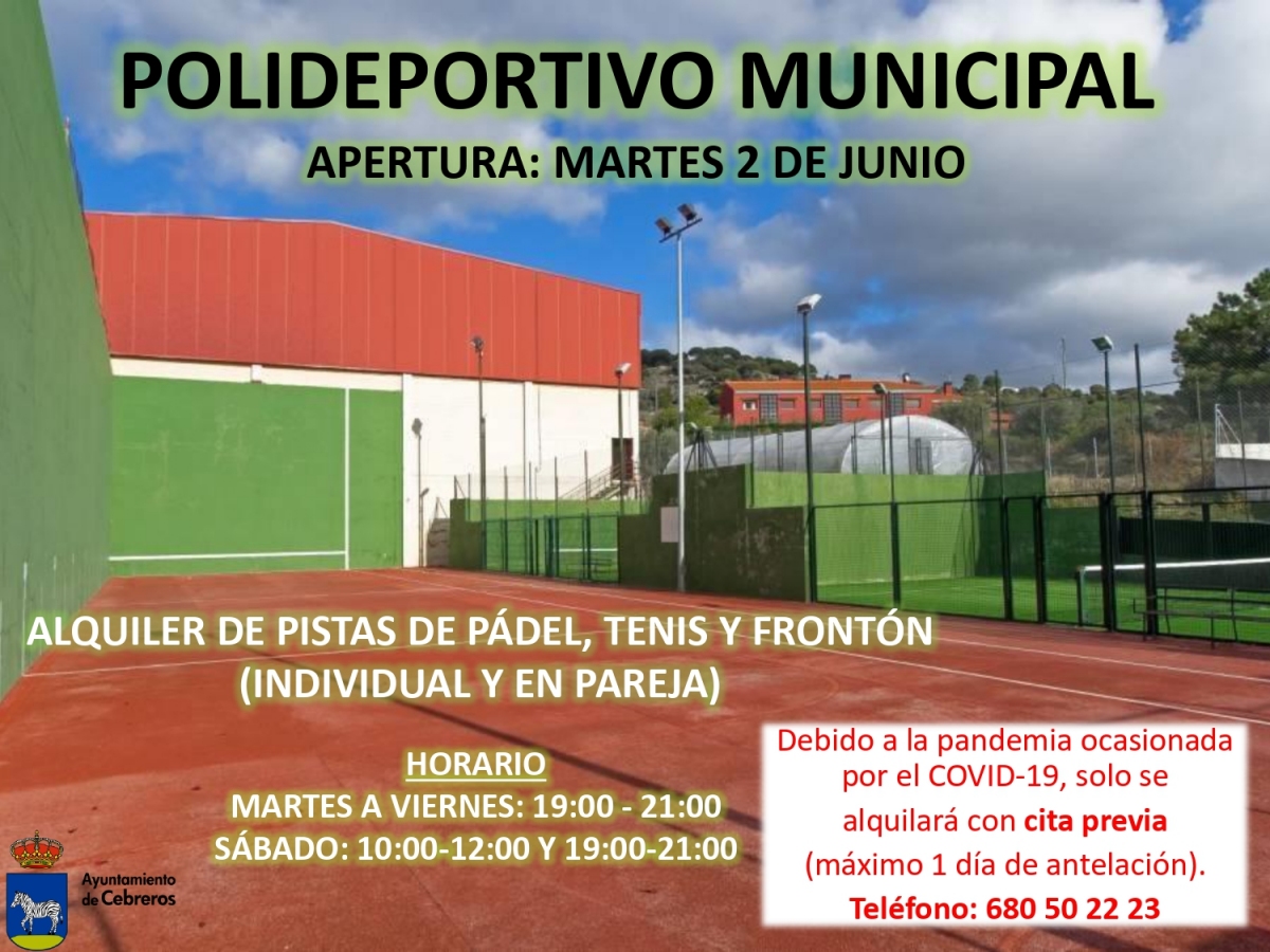 APERTURA DEL POLIDEPORTIVO MUNICIPAL