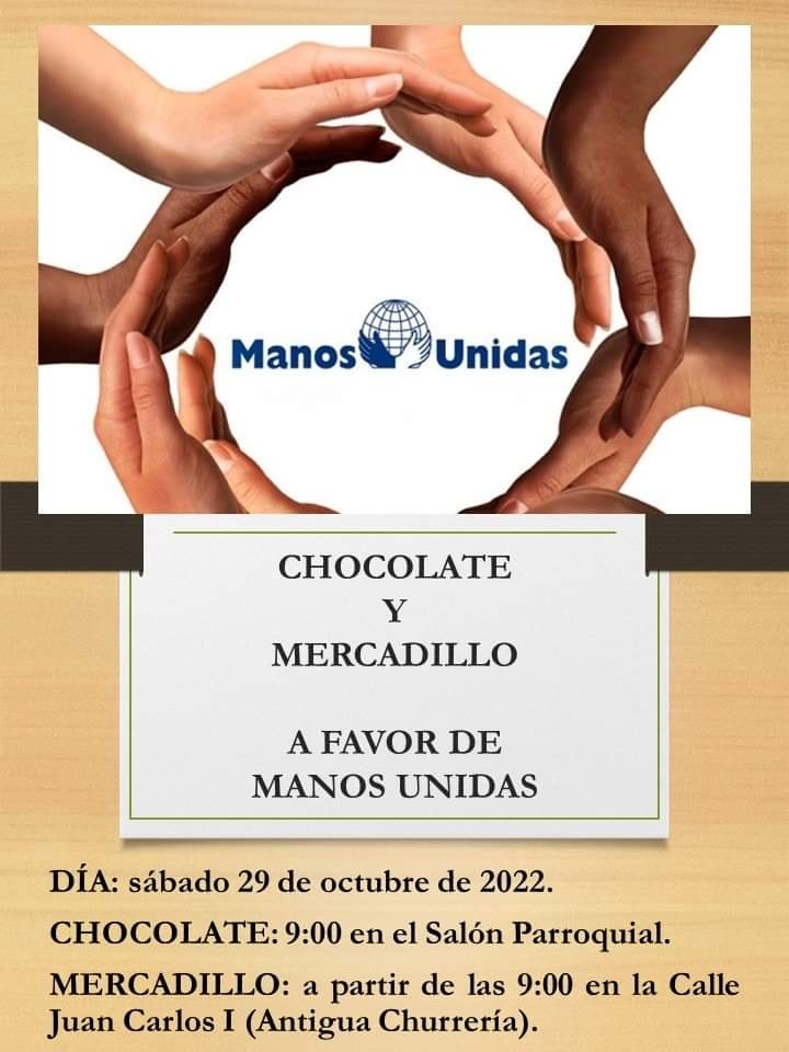 CHOCOLATE Y MERCADILLO A FAVOR DE MANOS UNIDAS