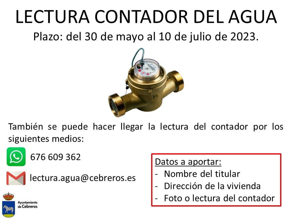 LECTURA CONTADOR DEL AGUA