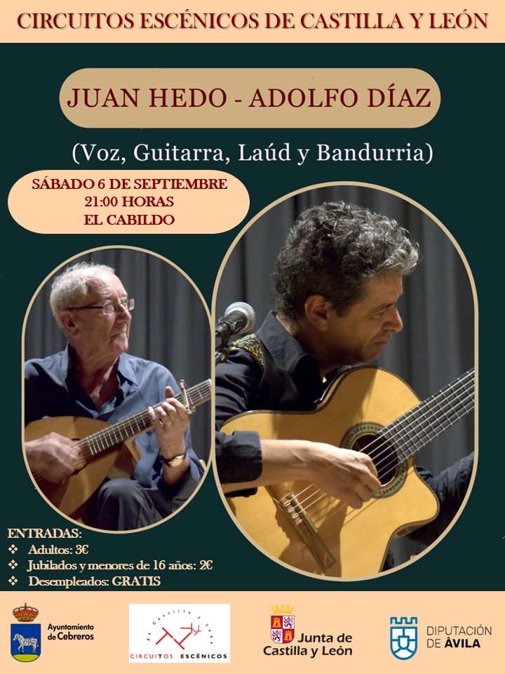CIRCUITOS ESCÉNICOS: JUAN HEDO Y ADOLFO DÍAZ