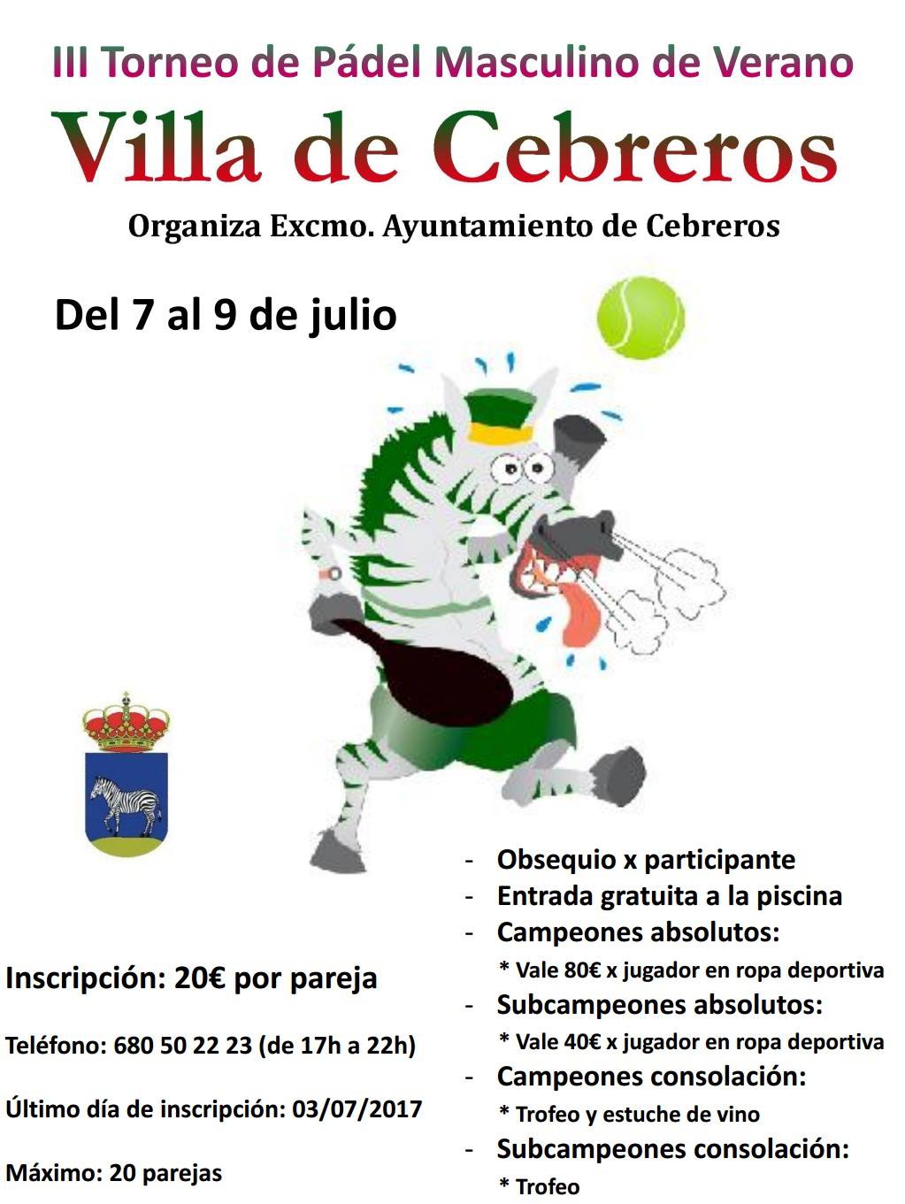 TORNEO DE PÁDEL MASCULINO DE VERANO 