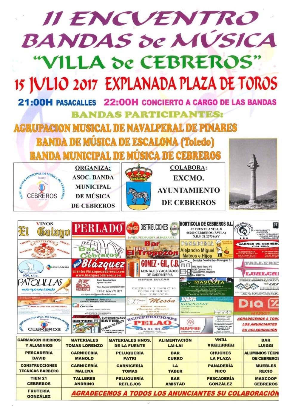 II ENCUENTROS DE BANDAS DE MÚSICA 