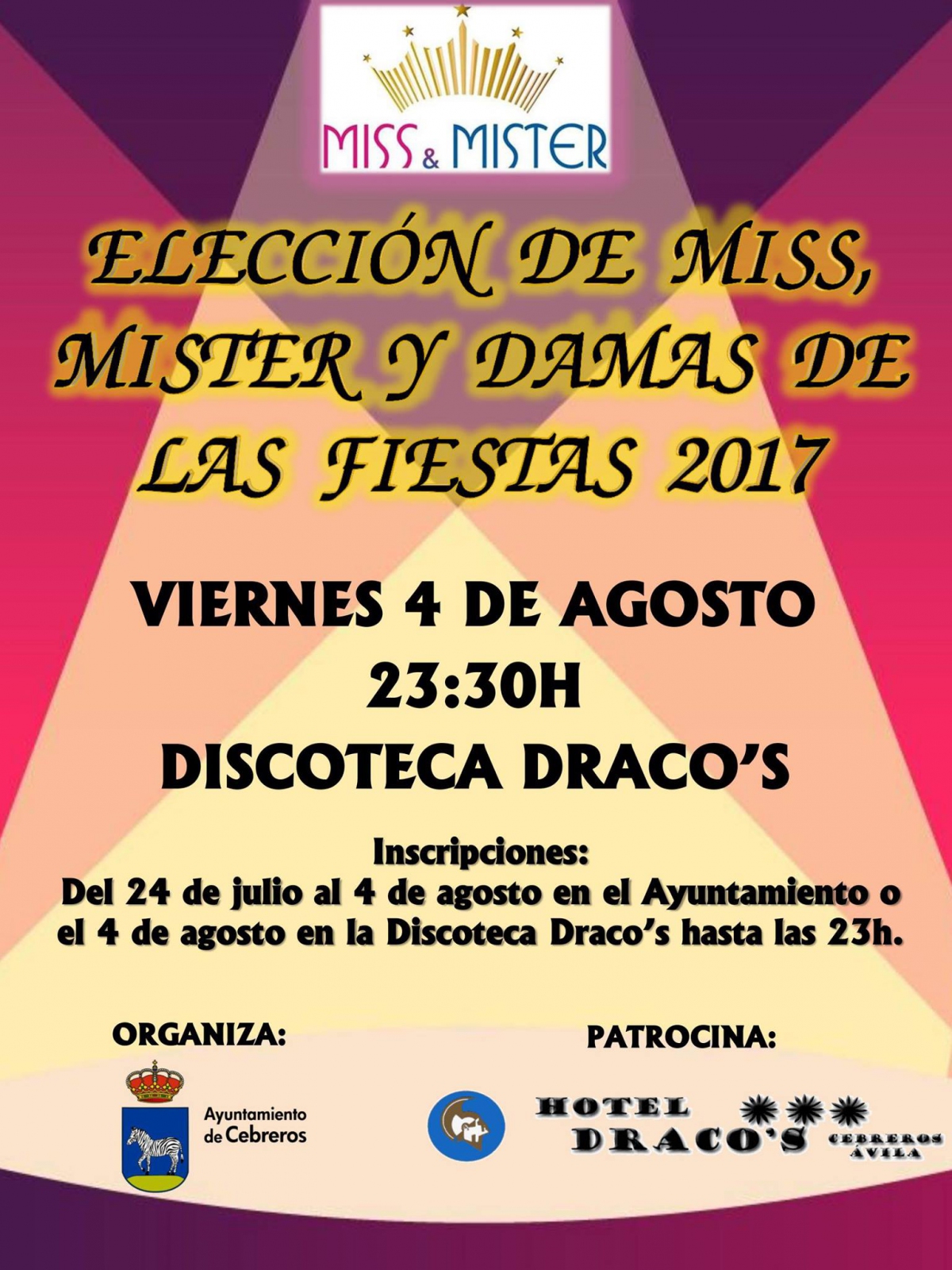 ELECCIÓN DE MISS, MÍSTER Y DAMAS DE LAS FIESTAS 2017