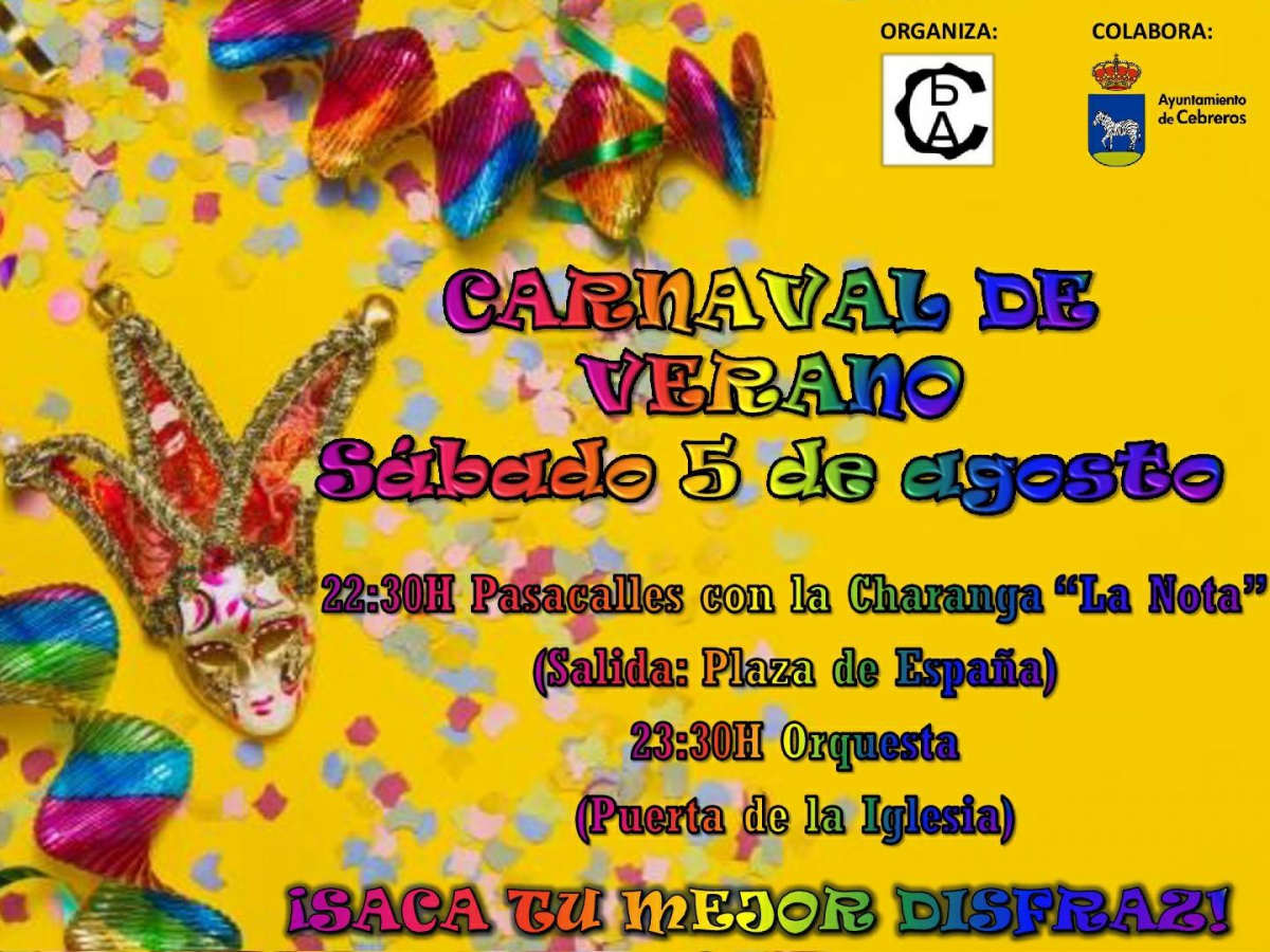 CARNAVAL DE VERANO DE LA ASOCIACIÓN PEÑAS DE CEBREROS