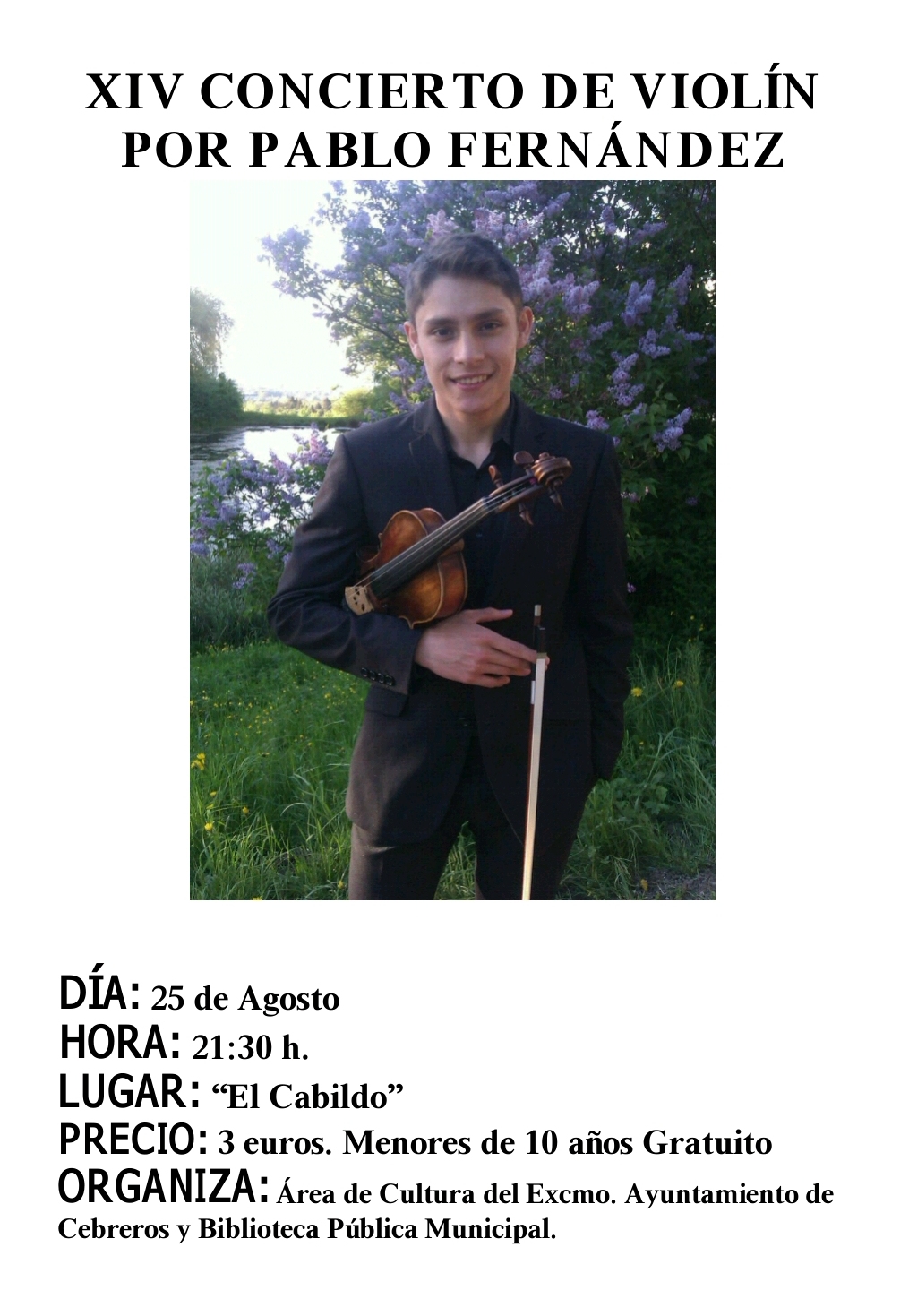 XIV CONCIERTO DE VIOLÍN POR PABLO FERNÁNDEZ