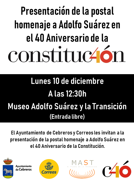 PRESENTACIÓN DE LA POSTAL HOMENAJE A ADOLFO SUÁREZ