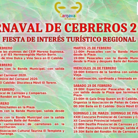 Programa carnaval 2020