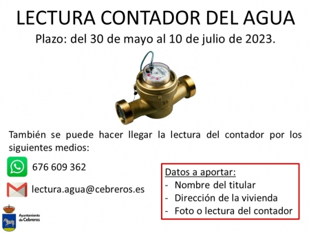 LECTURA CONTADOR DEL AGUA