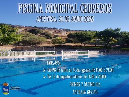 PISCINA MUNICIPAL: APERTURA