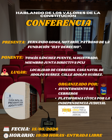 CONFERENCIA: HABLANDO DE LOS VALORES DE LA CONSTITUCIÓN
