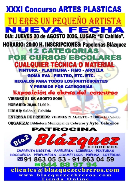 CONCURSO DE ARTES PLÁSTICAS 2026